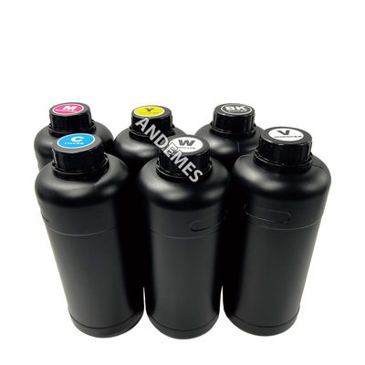 CMYKW V UV 消えるインク デジタル印刷 1000ml ステッカー用 フラットベッド UV プリンター I3200 XP600 頭