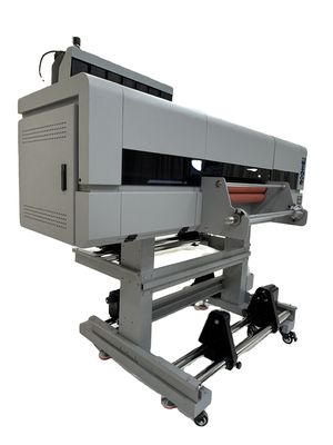 24インチオールイン1フラットベッドUV PETフィルムプリンタでシンプルにしたクリスタルラベルDTF印刷