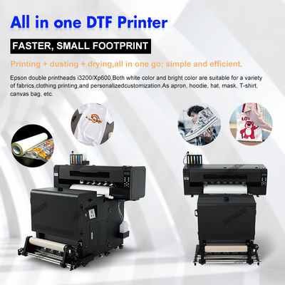 24インチ オールインワンDTFプリンター i3200プリンタヘッドとCMYKWインクジェット技術
