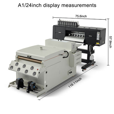 多彩型DTF印刷機 24インチ 双I3200ヘッドと粉末振動機