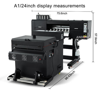 24 Inch A1 Size DTF Printer with Dual I3200 Heads and Powder Shaking Machine for High-Speed Digital Printing